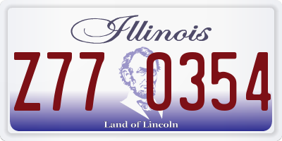 IL license plate Z770354