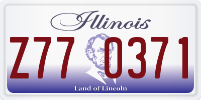 IL license plate Z770371