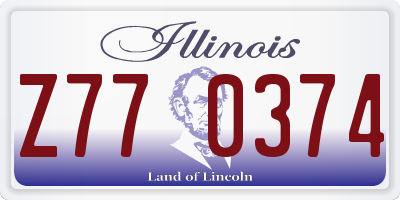 IL license plate Z770374