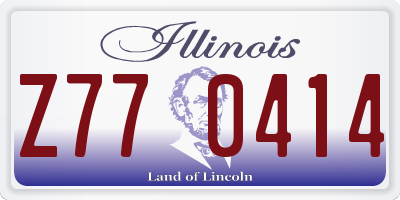 IL license plate Z770414
