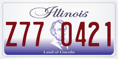IL license plate Z770421