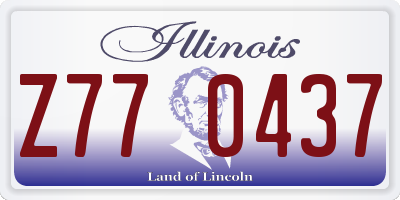 IL license plate Z770437