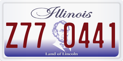IL license plate Z770441