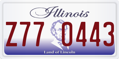 IL license plate Z770443
