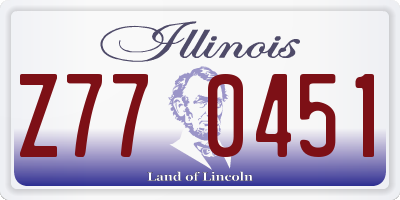 IL license plate Z770451