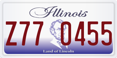 IL license plate Z770455