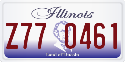 IL license plate Z770461