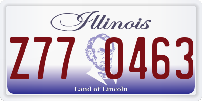 IL license plate Z770463