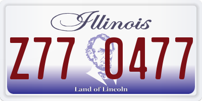 IL license plate Z770477