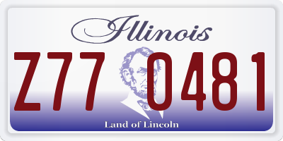 IL license plate Z770481