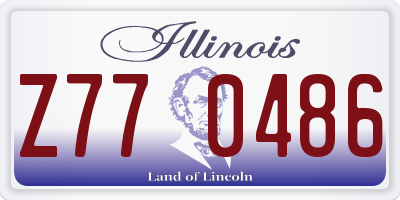 IL license plate Z770486