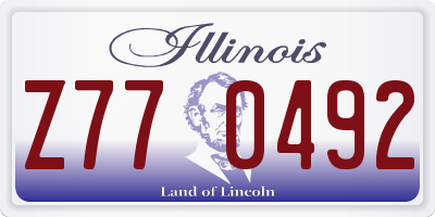 IL license plate Z770492