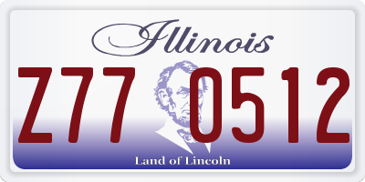 IL license plate Z770512
