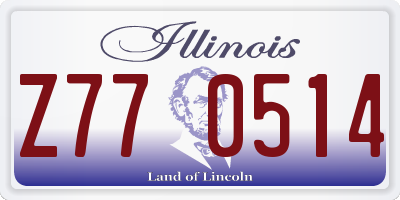 IL license plate Z770514