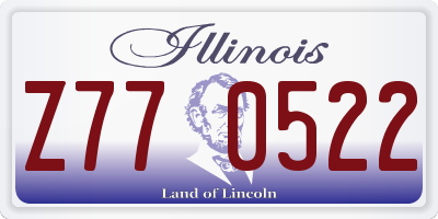 IL license plate Z770522