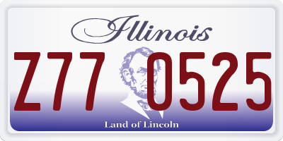 IL license plate Z770525