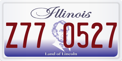 IL license plate Z770527