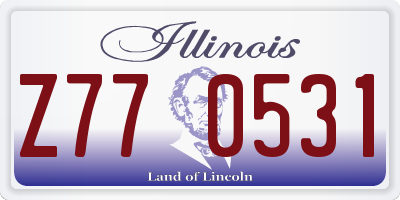 IL license plate Z770531