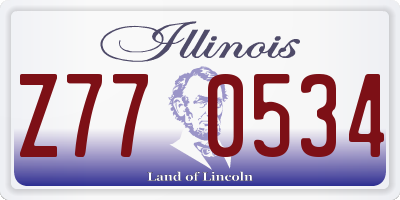 IL license plate Z770534