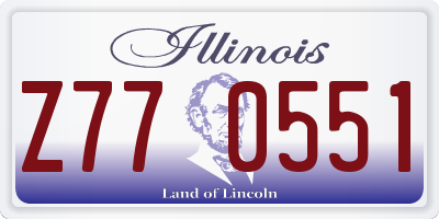 IL license plate Z770551