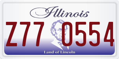 IL license plate Z770554