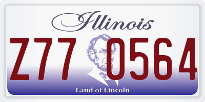 IL license plate Z770564