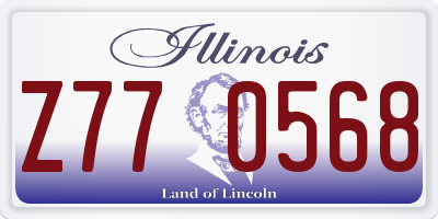 IL license plate Z770568