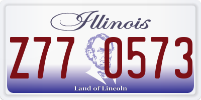 IL license plate Z770573