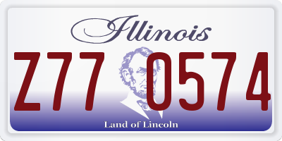 IL license plate Z770574