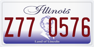 IL license plate Z770576