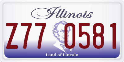 IL license plate Z770581