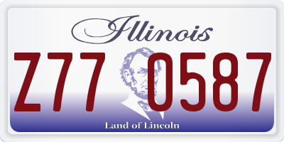 IL license plate Z770587