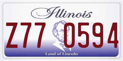 IL license plate Z770594
