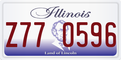 IL license plate Z770596