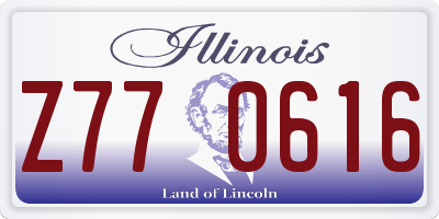 IL license plate Z770616