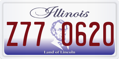 IL license plate Z770620