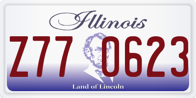 IL license plate Z770623