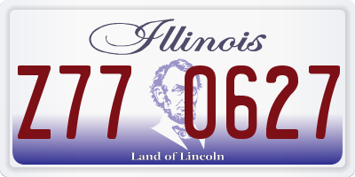 IL license plate Z770627