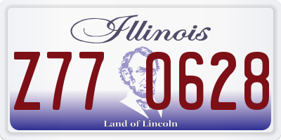 IL license plate Z770628