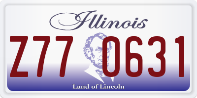 IL license plate Z770631