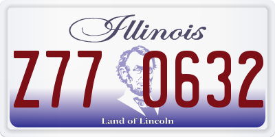IL license plate Z770632