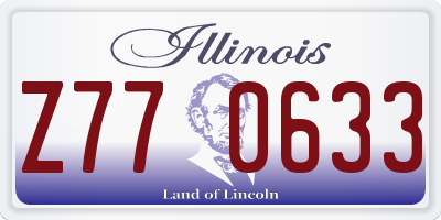 IL license plate Z770633