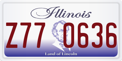 IL license plate Z770636