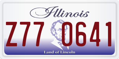 IL license plate Z770641
