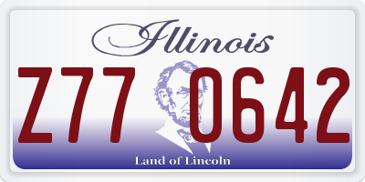 IL license plate Z770642