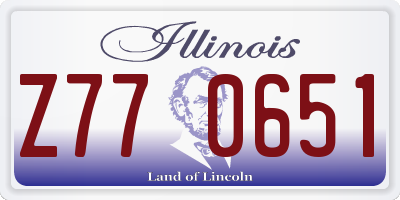 IL license plate Z770651