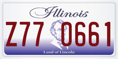 IL license plate Z770661
