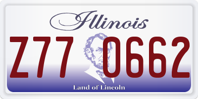 IL license plate Z770662