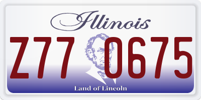 IL license plate Z770675