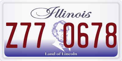 IL license plate Z770678